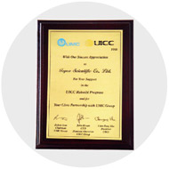 In 1998, UMC presented to TOPCO for our support and close partnership with UMC groups