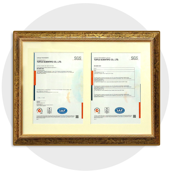 2022 TOPCO received ISO 45001 certification